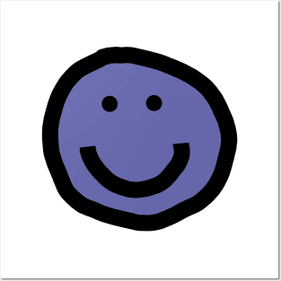 Very Peri Periwinkle Minimal Happy Smiley Face Color of the Year 2022 Posters and Art